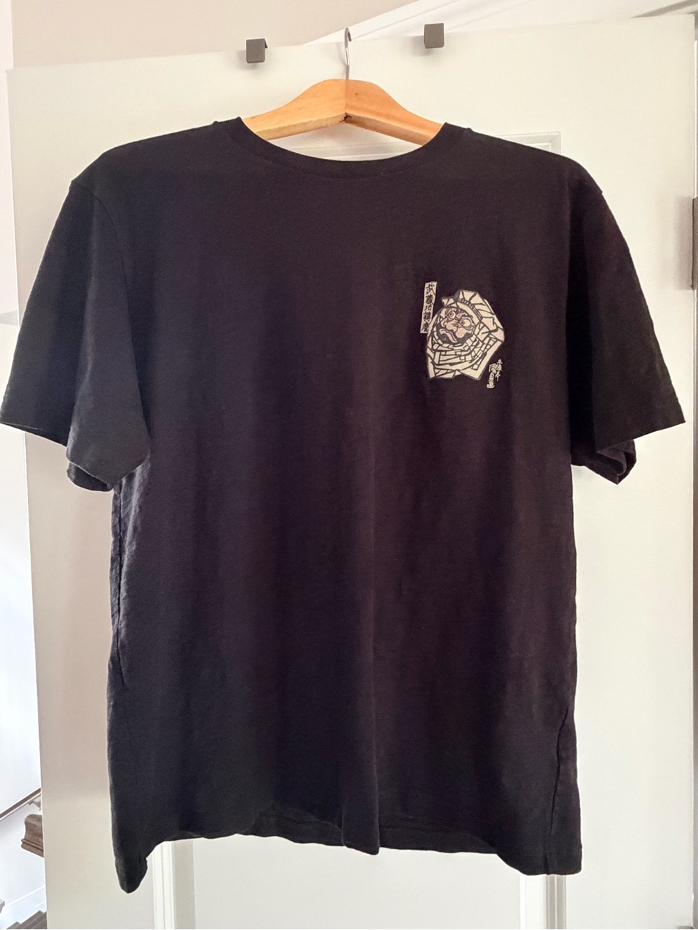 From Japan - Uniqlo Black Graphic Crewneck T-Shirt